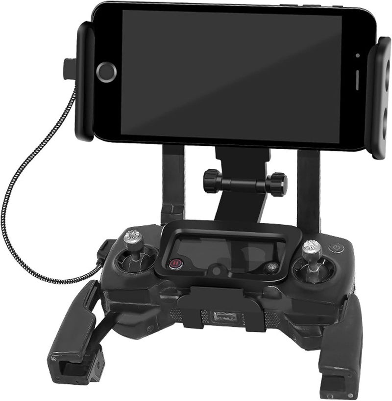 Tineer حامل أمامي موسع للتحكم عن بُعد لطائرات DJI Mavic 2 Pro/Zoom وMini وAir وSpark، يدعم 4.6-11 بوصة لحامل الهاتف/الكمبيوتر اللوحي، مشبك تركيب - Image 2